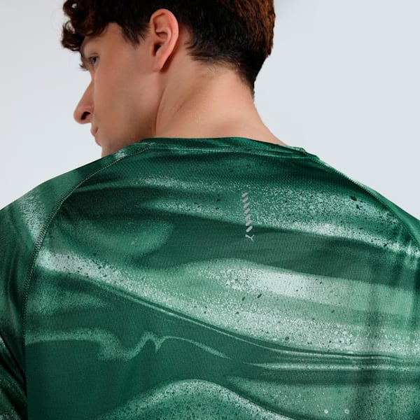 VELOCITY All-Over Print Men's Running Tee, Green Moon, extralarge-IND
