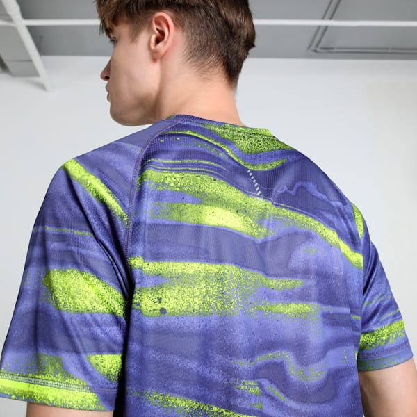 VELOCITY All-Over Print Men's Running Tee, Blue Crystal, extralarge-IND