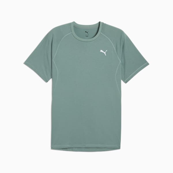 VELOCITY Tri-Blend Men's Running Tee, Green Moon, extralarge-IND