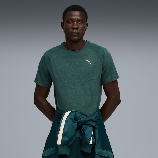 VELOCITY Tri-Blend Running Tee Men, Green Terrain-Heather, extralarge-GBR