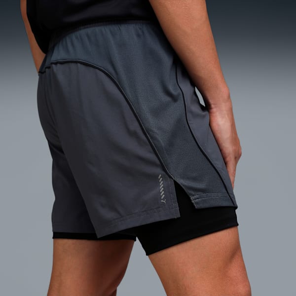 VELOCITY 2-in-1 Men's Running Shorts, Dusky Gray, extralarge-IND