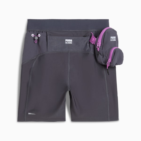Shorts ajustados de trail running SEASONS para mujer, Galactic Gray, extralarge