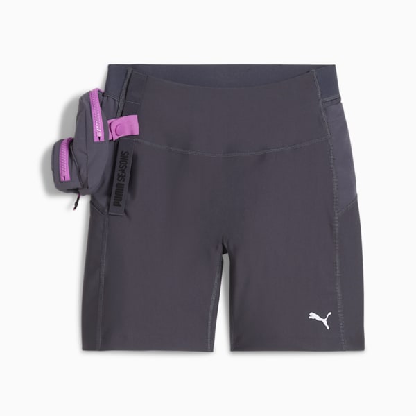 Shorts ajustados de trail running SEASONS para mujer, Galactic Gray, extralarge