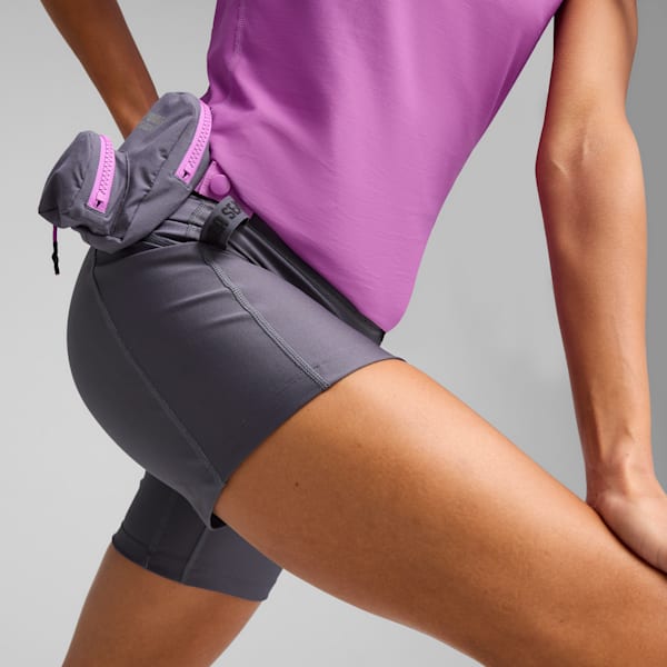 Shorts ajustados de trail running SEASONS para mujer, Galactic Gray, extralarge