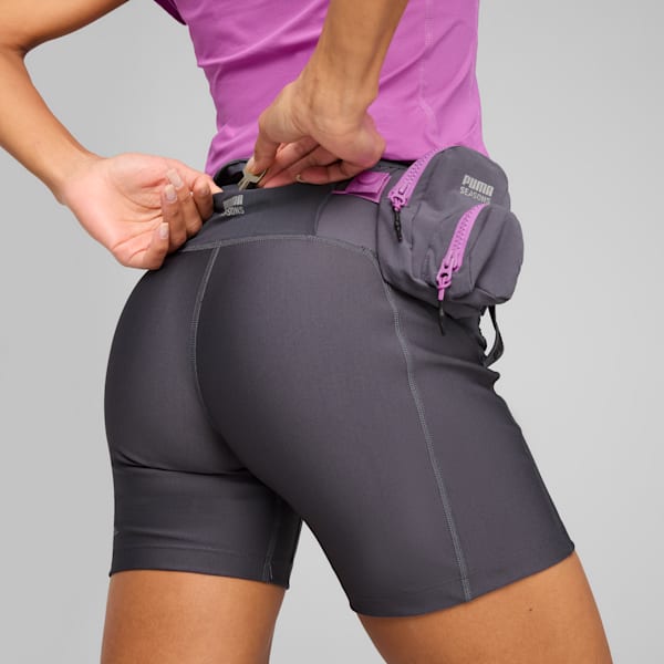 Shorts ajustados de trail running SEASONS para mujer, Galactic Gray, extralarge
