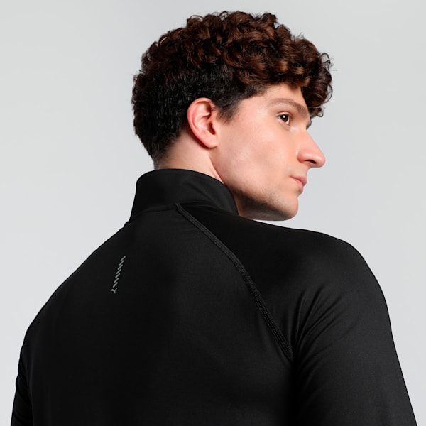 VELOCITY CLOUDSPUN Men's Quarter-Zip Running Top, PUMA Black, extralarge-IND