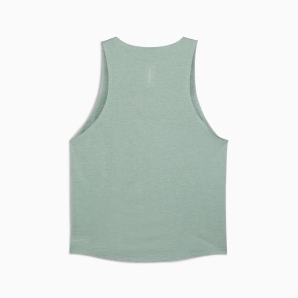 Camiseta running CLOUDSPUN para hombre, Green Moon-heather, extralarge