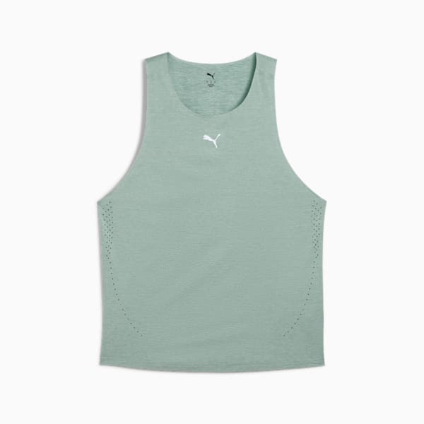Everyday Running CLOUDSPUN Men's Tank, Green Moon-heather, extralarge