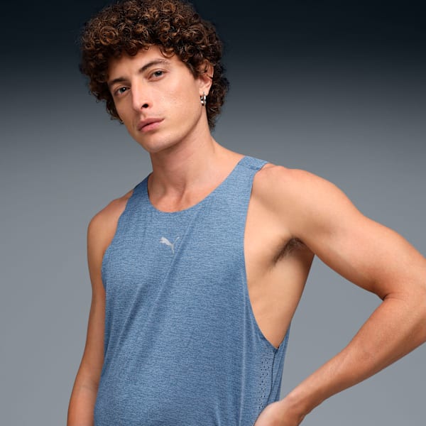 CLOUDSPUN Men's Running Tank, Dark Indigo-heather, extralarge-IND