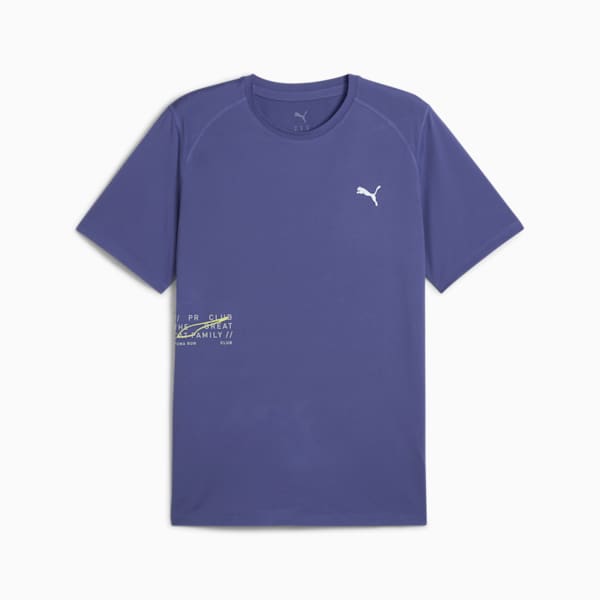 Mesh Graphic Men's Running Tee, Blue Crystal, extralarge-IND