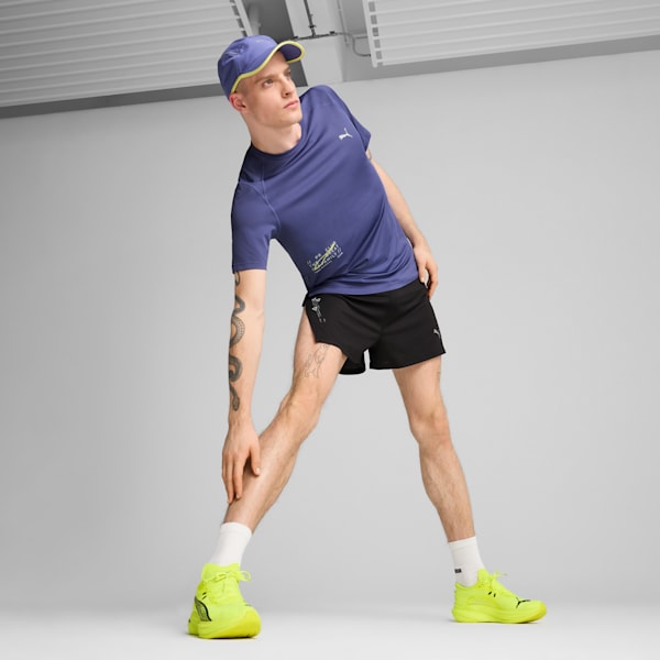 Mesh Graphic Men's Running Tee, Blue Crystal, extralarge-IND