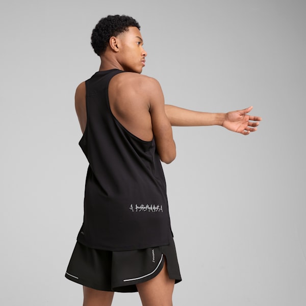 Graphic Mesh Men's Running Singlet, PUMA Black, extralarge-IND