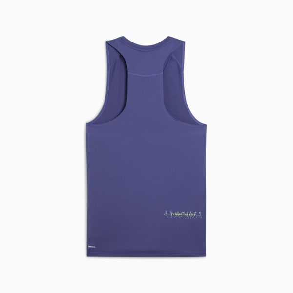 Graphic Mesh Running Singlet Men, Blue Crystal, extralarge