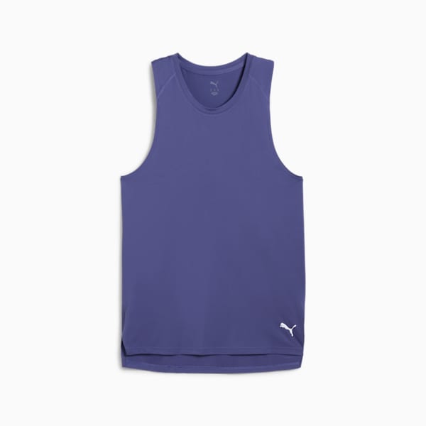 Graphic Mesh Running Singlet Men, Blue Crystal, extralarge