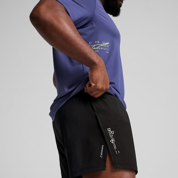 Shorts de running Split 7cm para hombre, PUMA Black, extralarge