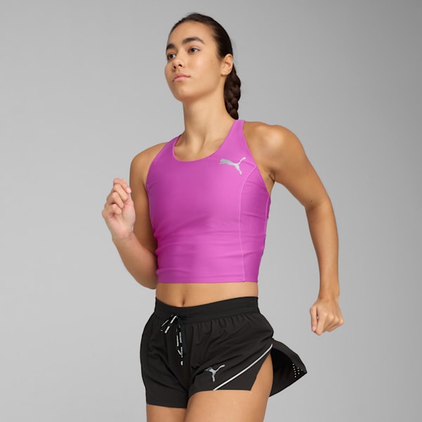 Crop top RACEDAY ULTRAFORM para mujer, Wild Berry, extralarge