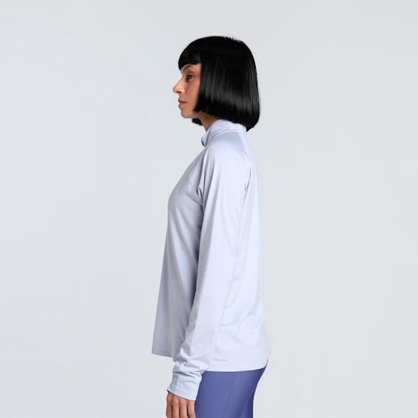 RUN VELOCITY CLOUDSPUN Women's 1/4 Zip Running Top, Cool Weather-heather, extralarge-IND