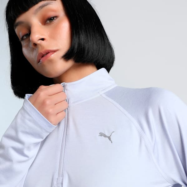 RUN VELOCITY CLOUDSPUN Women's 1/4 Zip Running Top, Cool Weather-heather, extralarge-IND