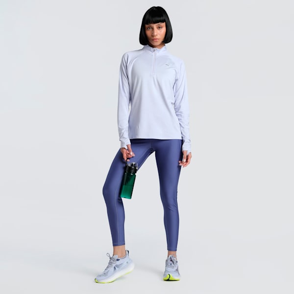 RUN VELOCITY CLOUDSPUN Women's 1/4 Zip Running Top, Cool Weather-heather, extralarge-IND
