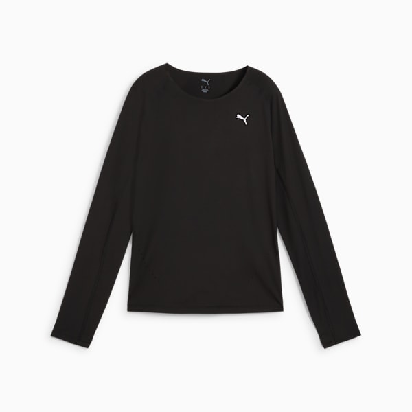 Cloudspun Women's Moisture-Wicking Long Sleeve Tee, PUMA Black, extralarge-IND