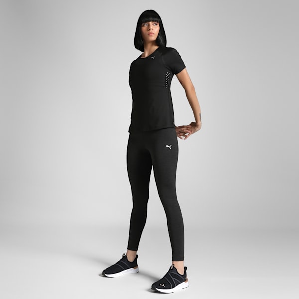 RUN CLOUDSPUN Women's Slim Fit Running Tee, PUMA Black, extralarge-IND