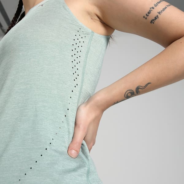 RUN CLOUDSPUN Women's Running Tank Top, Green Moon-heather, extralarge-IND