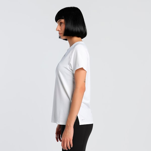 RUN GRAPHIC Mesh Women's Slim Fit Running Tee, PUMA White, extralarge-IND