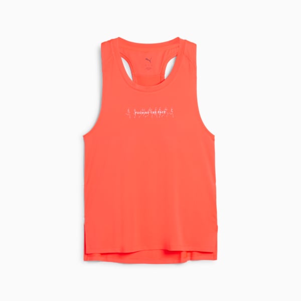 RUN GRAPHIC Women's Mesh Singlet, Glowing Red, extralarge
