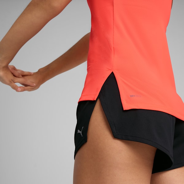 Playera sin mangas RUN GRAPHIC para mujer, Glowing Red, extralarge