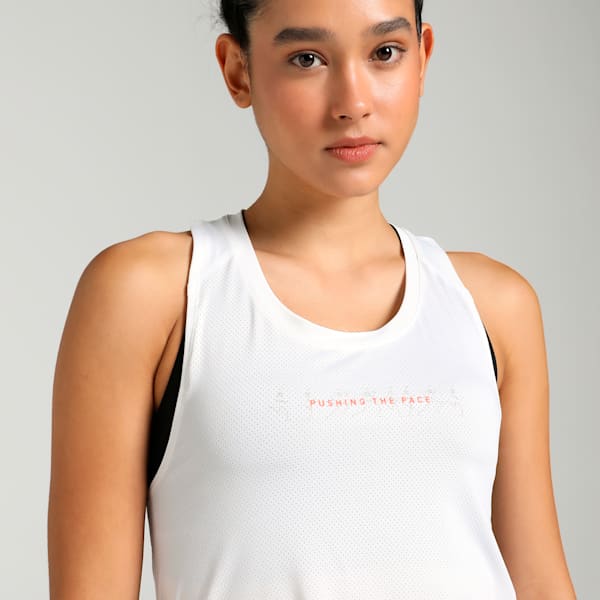 RUN GRAPHIC Mesh Women's Running Singlet, PUMA White-Q2, extralarge-IND