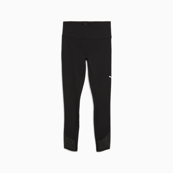 CLOUDSPUN Women's Soft Mesh High-Waisted 7/8 Tights, PUMA Black, extralarge