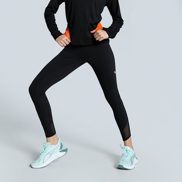 CLOUDSPUN Soft Mesh Women's High-Waisted 7/8 Training Tights, PUMA Black, extralarge-IND