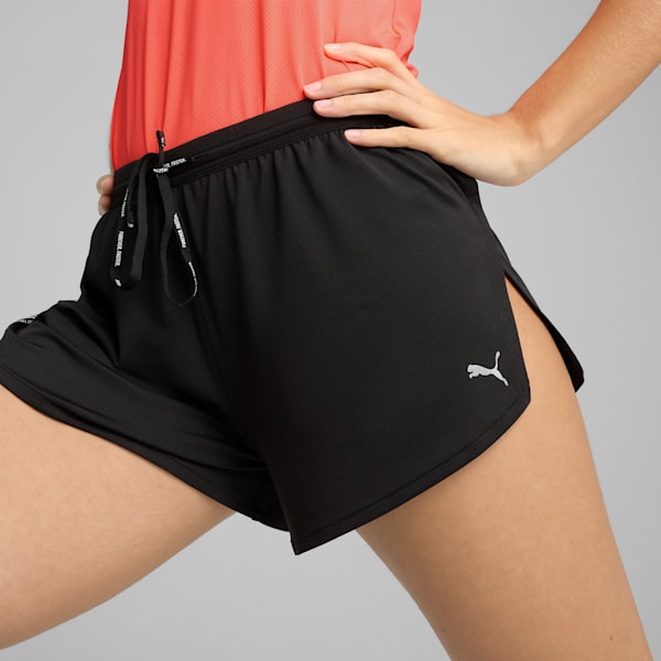 Shorts RUN Split 7cm para mujer, PUMA Black, extralarge