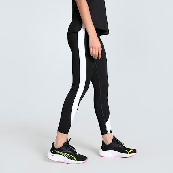 STRONG Women's Colour Block High-Waisted 7/8 Training Tights, PUMA Black, extralarge-IND