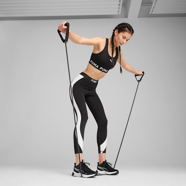 PUMA STRONG High-Waisted 7/8 Color Block Women's Tights, PUMA Black, extralarge