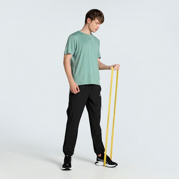 CLOUDSPUN Soft Breathable Men's Training Tee, Green Moon Heather, extralarge-IND