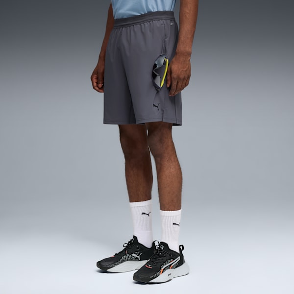 Short tissé extensible TRAINING TECH de 18 cm Homme, Galactic Gray, extralarge