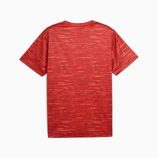 Train All Day Men's Printed Training Tee, Red Fire, extralarge-IND