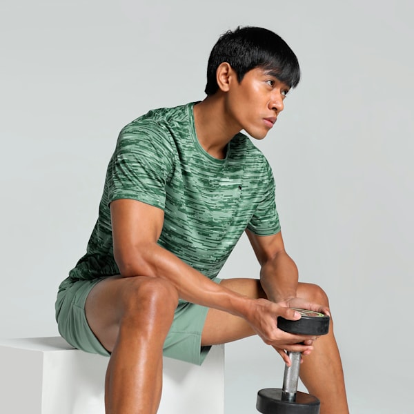 Train All Day Men's Printed Training Tee, Green Moon, extralarge-IND