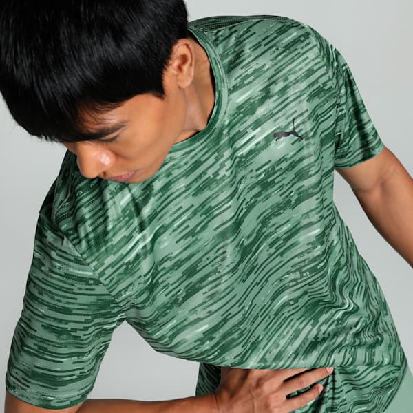Train All Day Men's Printed Training Tee, Green Moon, extralarge-IND