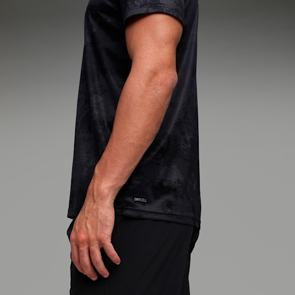 Train All Day Essentials Men's All Over Printed Tee, Cool Blue, extralarge-IND