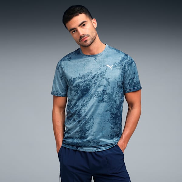 Train All Day Essentials Men's All Over Printed Tee, PUMA Black-Q3, extralarge-IND
