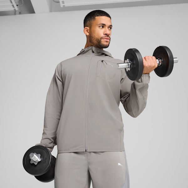 Training Men's Woven Jacket, Stormy Slate, extralarge