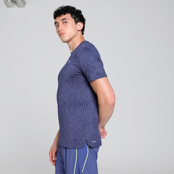 MOVE CLOUDSPUN Men's Printed Tee, Blue Crystal, extralarge-IND