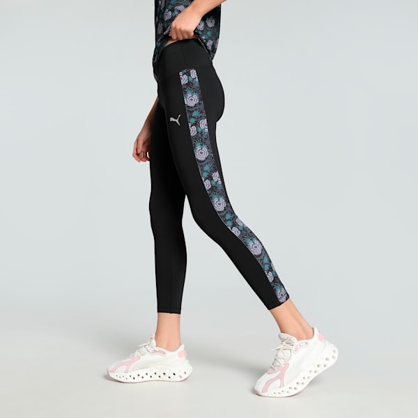 Winter Blooms Women's 7/8 Training Tights, PUMA Black, extralarge-IND