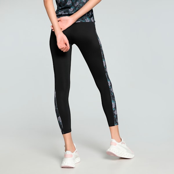 Winter Blooms Women's 7/8 Training Tights, PUMA Black, extralarge-IND