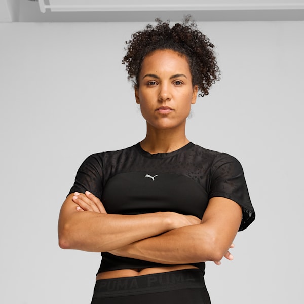 LACE Women's Crop Top, PUMA Black, extralarge