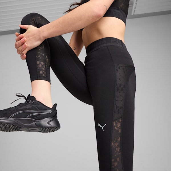 Leggings 7/8 con encaje para mujer, PUMA Black, extralarge