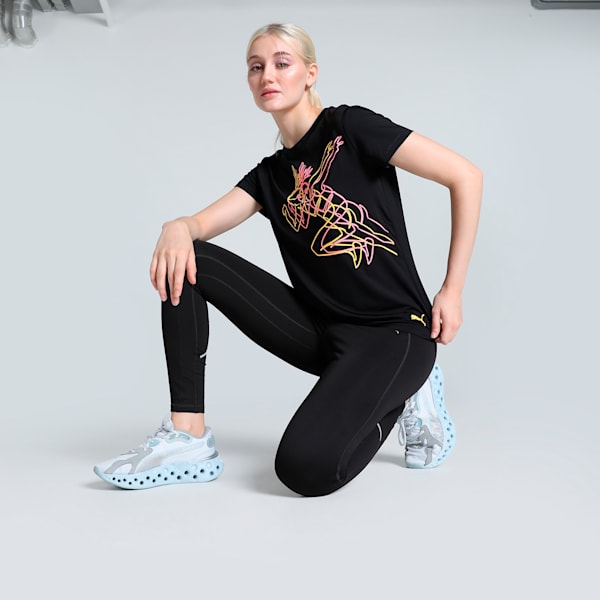 Active Graphic Women's Training Tee, PUMA Black, extralarge-IND