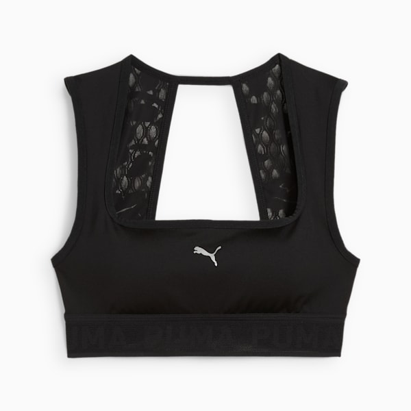 MOVE LACE Low Support Women's Bra, PUMA Black, extralarge